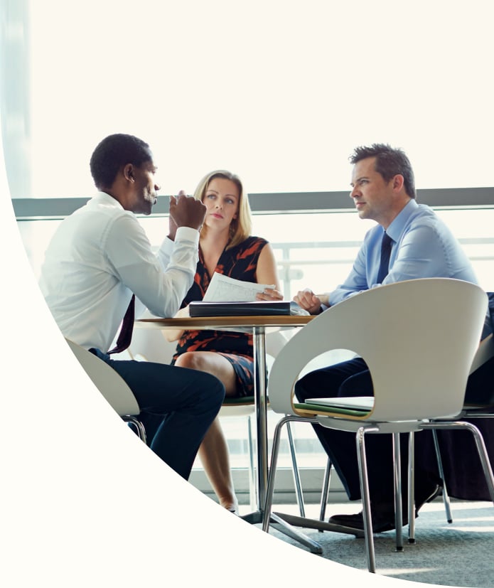 Shot of a diverse group of businesspeople having a meeting in an office